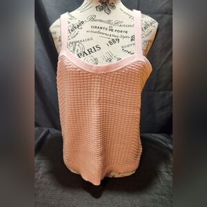 Sandy Liang Pink Knit Tank Top XL NWT